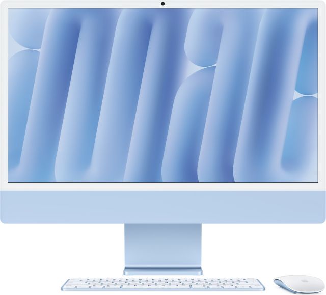 Apple 24-inch iMac with Retina 4.5K display: Apple M4 chip with 10-core CPU and 10-core GPU, 24GB, 512GB SSD - Blue