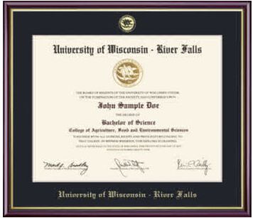 University of Wisconsin - River Falls 8'' x 10'' Value Price Academic Diploma Frame