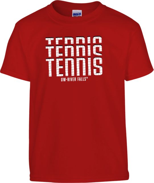 Wisconsin River Falls Youth T Shirt UWRF Falcons Tennis Design - ONLINE ONLY