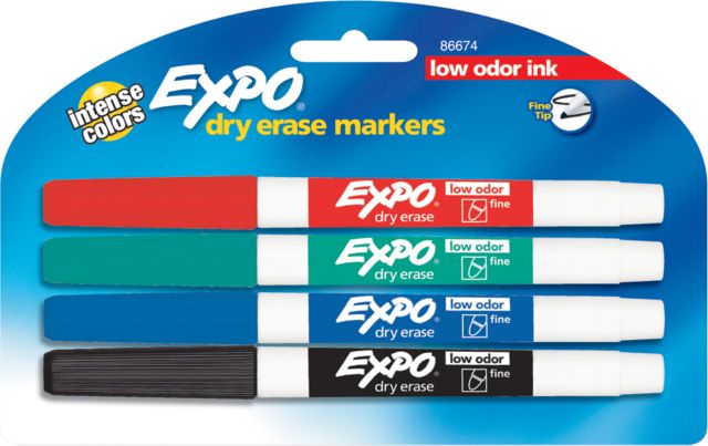 DRY ERASE 4PK EXPO FINE PT