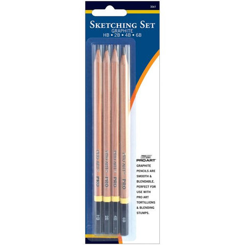 Pro Art HB to 6B Drawing Pencil 4 Pencil Set